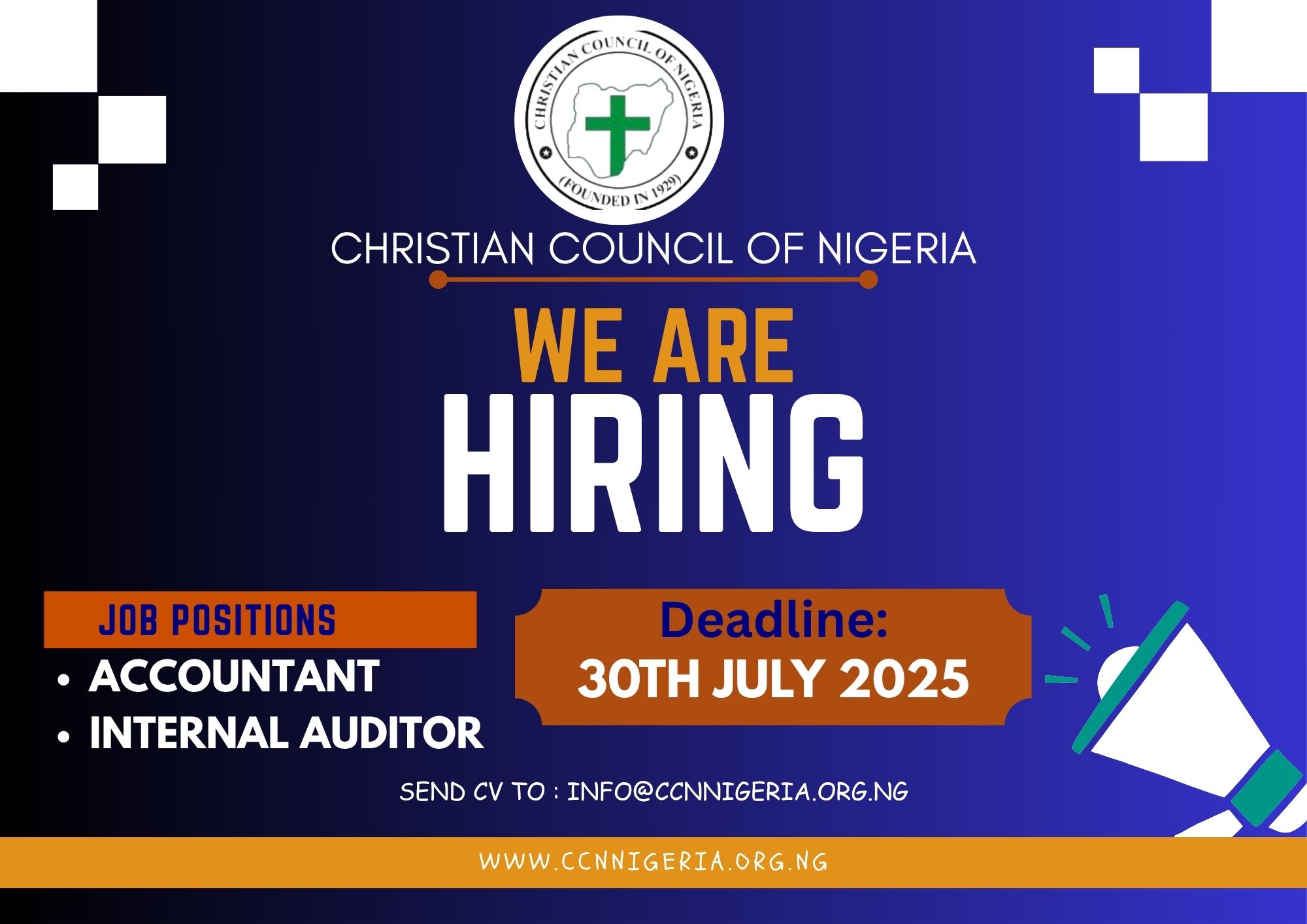 Christian Council of Nigeria - We are hiring