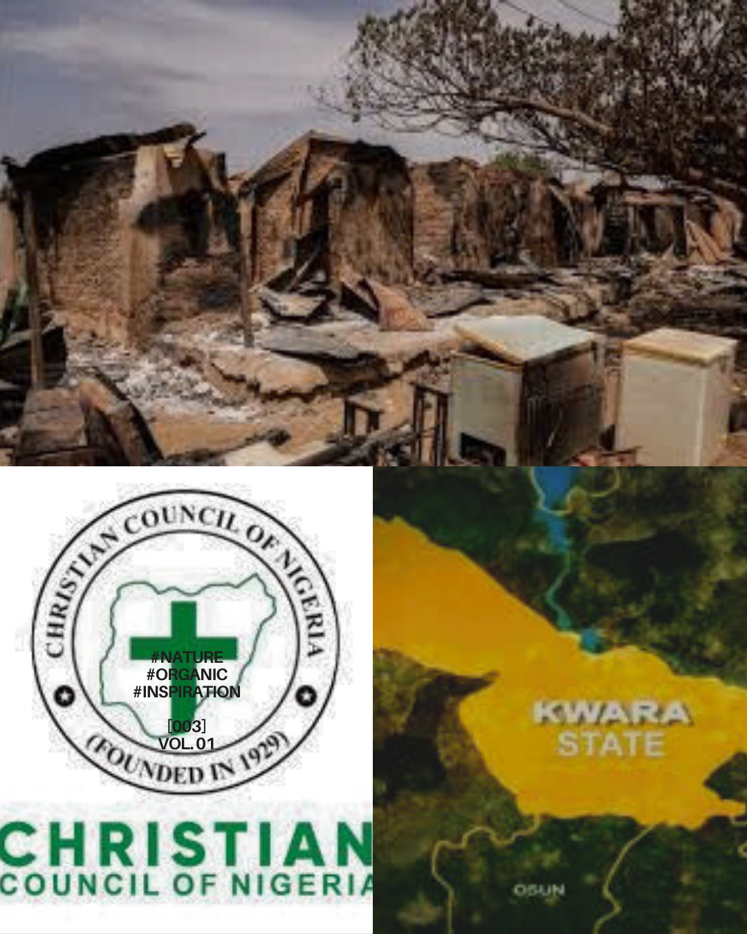 Christian Council of Nigeria, led by His Grace, Most Rev. Dr. David C. C. Onuoha and His Lordship, Rt Rev. Evans Onyemara PhD, condemns the Kwara massacre of 170 in Kaiama and calls for urgent government action to protect rural communities.